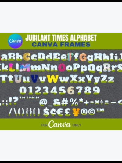 Jubilant Times Alphabet Canva Frames