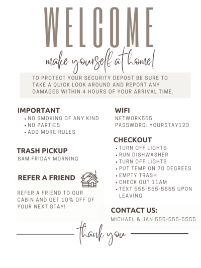AIR BNB SIGNS
