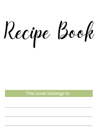 Canva Recipe Journal