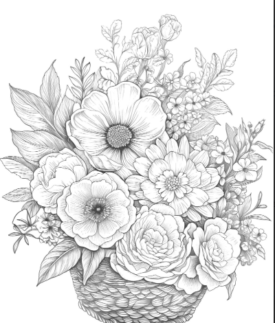 243 Baskets with flowers