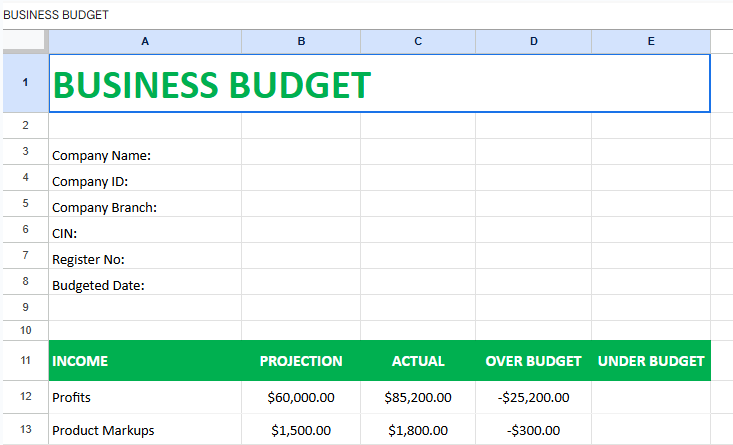 Business Budget.xlsx