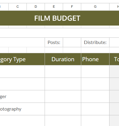Film budget.xlsx