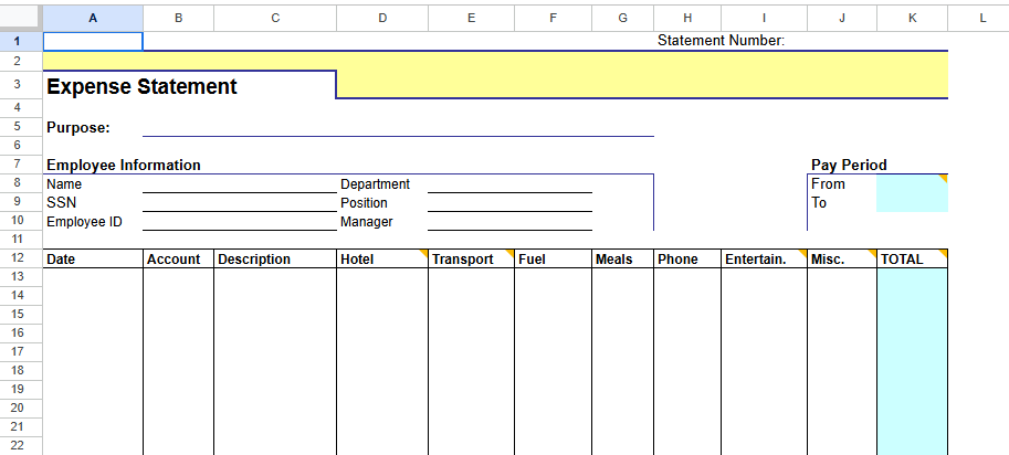 Expense Statement.xlt
