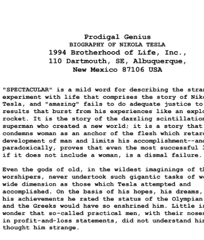 Prodigal Genius
