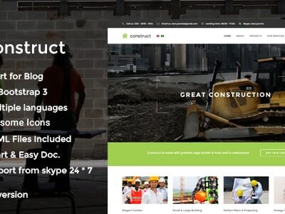 elements construct construction joomla template