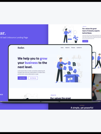 elements badar software saas unbounce landing page
