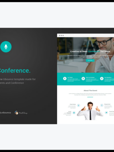 elements conference unbounce landing page