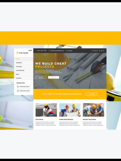 elements flatbuild construction joomla template