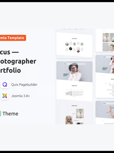 elements focus photographer portfolio responsive