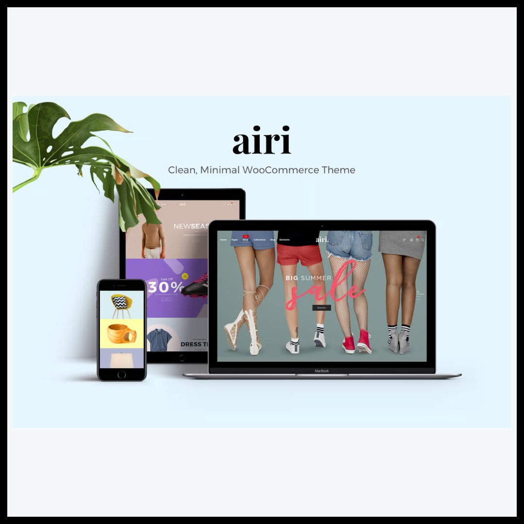 elements airi clean minimal woocommerce theme