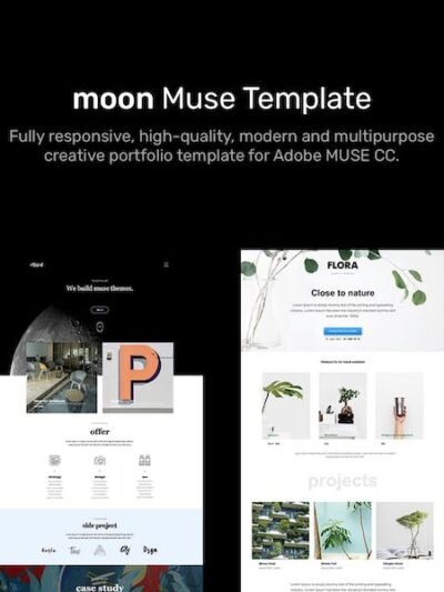 elements moon responsive portfolio adobe muse template