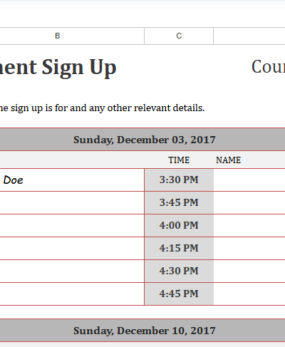APPOINTMENT SIGN UP.xlsx