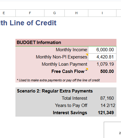 MORTGAGE PAYOFF WITH LINE OF CREDIT.xlsx